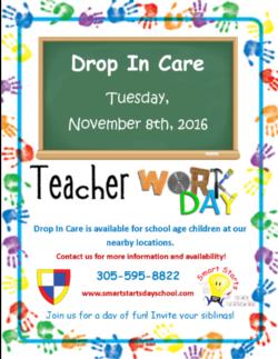 Teacher Planning Day Drop in Care 